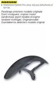 Guardabarros delantero DUCATI Carbon Mudguard MONSTER 400 600 750 900 nuevo - Imagen 1 de 1