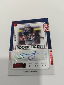 Simi Fehoko RC Auto Red 2021 Panini Contenders SSP /10 Variation Photo Cowboys - Bild 1 von 8