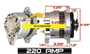HIGH OUTPUT 220 AMP ALTERNATOR For YANMAR MARINE ENG 4JH 4JH2 4JH3 4JHE 4LH 4LHA - Bild 1 von 1