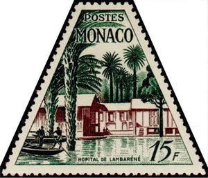 MONACO STAMP TIMBRE 414 " ALBERT SCHWEITZER , HOPITAL LAMBARENE 15F" NEUF xx TTB - Imagen 1 de 1