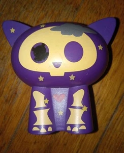 Rare HTF Skelanimals Kit Purple Cat Full Moon Stars Cloud Theme Figure 2009 - Picture 1 of 4