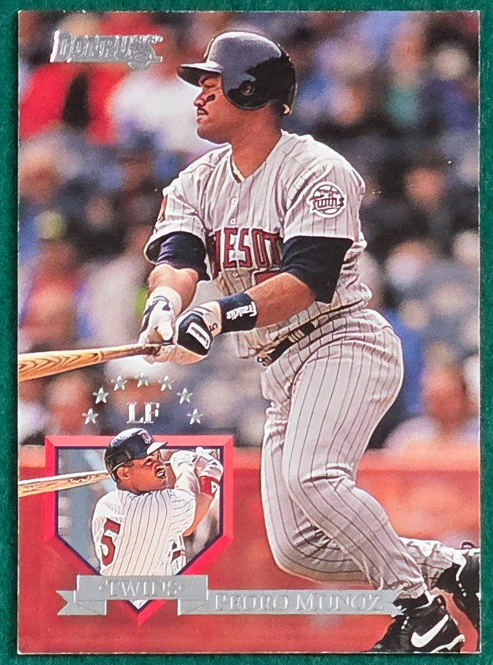 Pedro Munoz - 1995 Donruss #436 - Minnesota Twins Baseball Card - Image 1 of 3