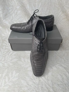 Stacy Adams Oxford Gray Leather Armanto Dress Shoes Men's Size 9.5 - Picture 1 of 8