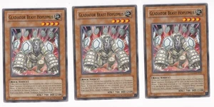 Yugioh - Gladiator Beast Hoplomus GLAS-EN022 Common Unlimited Playset x3 - Picture 1 of 1