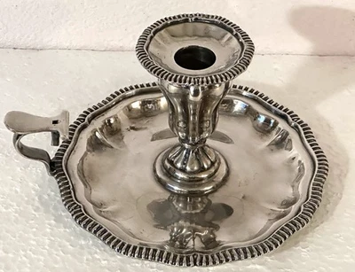 Candelabro antiguo Mappin & Webb con placa de plata 1863-1898 Foto 1 de 4