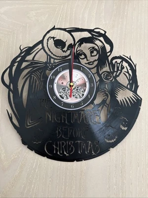 Reloj de Pared Disco Vinilo Sally & Jack Skellington Personalizado ¡NUEVO! Foto 1 de 4