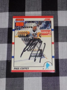 Paul Coffey Signed Score Hockey Card Pittsburgh Penguins - Picture 1 of 1