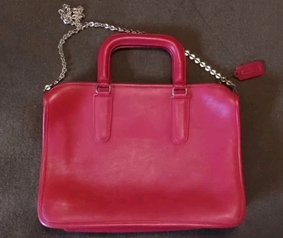 Bolso Cartera Pequeño Coach Bonnie Cashin de Cuero Raro De Colección Rojo Hecho en Nueva York  Foto 1 de 4