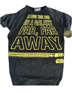 Star Wars In A Galaxy Far Far Away Puppy Dog T-Shirt Gr. L schwarz & gelb - Bild 1 von 4