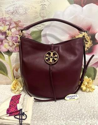 Сумка хобо TORY BURCH Miller Slouchy бордовая большая бордовая - Изображение 1 из 4
