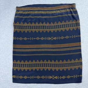 Pendleton 100 % Seide Aztekenmuster Rock Bleistift Damen knielang SouthWest Gr. M - Bild 1 von 8