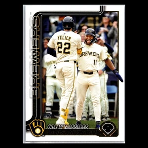 2025 Topps Update Series - #US233 Jackson Chourio Christian Yelich - Brewers - Picture 1 of 2