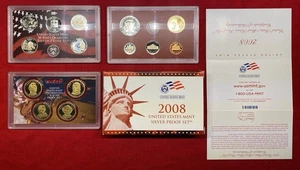 2008-S **UNITED STATES MINT {{14 COIN}} SILVER PROOF SET** OGP+COA! BEAUTIFUL!! - Picture 1 of 19