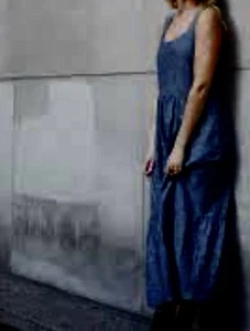 Aere Denim Linen Dress Size 14 Rrp$179 - Picture 1 of 6