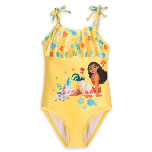 NWT Disney Store Moana Swimsuit 1pc UPF 50+ Girls 5/6,7/8,9/10 - Picture 1 of 2