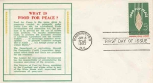 1231  5c  FOOD FOR PEACE  - Von Ohlen cachet - Picture 1 of 1