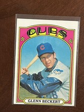 1972 Topps Baseball #45 Glenn Beckert VAR: Yellow under C and S Chicago Cubs
