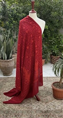 Hermoso bordado a mano en Toosh 100 % aguja trabajo Jaal. Tamaño: 88x42 pulgadas Foto 1 de 4