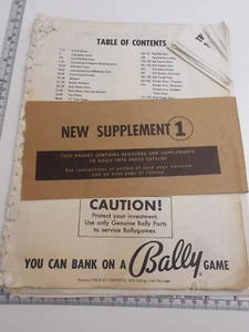 Bally - Neue Beilage 1 für 1976 Teilekatalog - Bild 1 von 2