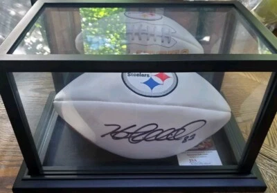 NICE Autographed Steelers Heath Miller Full Size Logo Football JSA NFL Display - Image 1 of 4