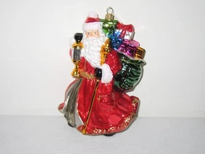 Art Studio SANTA BLOWN GLASS ORNAMENT New in Box - Picture 1 of 3