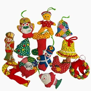 Paquete Vintage Años 70 Navidad Tela Corte Coser Adornos MCM - Imagen 1 de 6