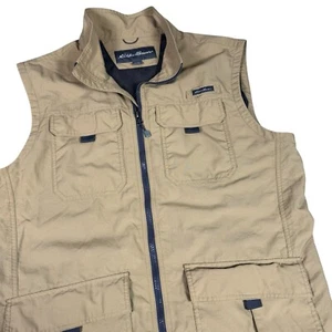 Eddie Bauer Vest Mens LT Tactical Full Zip Cargo Utility Fishing Outdoors Safari - Picture 1 of 12