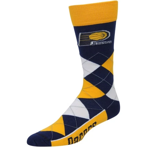 Indiana Pacers Basketball Argyle Lineup Crew Socks Cover