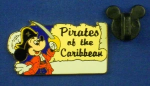 Pin de etiqueta con nombre de Mickey Mouse Piratas del Caribe Disneyland # 20929 - Imagen 1 de 5