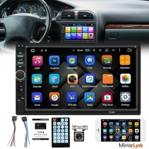Pantalón de radio de 7" con cámara de marcha atrás 2 din Bluetooth para carro de coche - Imagen 1 de 16