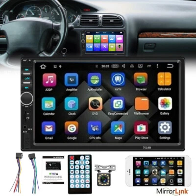 7"Pantalla Radio 2 Din Con Camara De Reversa Retroceso Bluetooth Para Carro Auto - Image 1 of 4