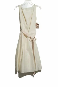Kid Collection Girl Beige Polyester A Line Dress Zip Back Sleeveless Midi 16 NWT - Picture 1 of 5