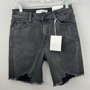 Kancan NWT High Rise Shorts Womens size 26 Black - Picture 1 of 5