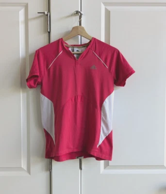 Camiseta Adidas Feminina M Rosa Supernova Clima365 Manga Curta Malha Ventilação Top - Imagem 1 de 4