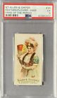 1889 N7 Allen & Ginter Fans Of The Period #35 FEATHERS/FLOWERS HAIR PSA 5 EX