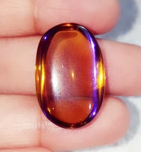 Australian Black & Golden Synthetic Loose Gemstone 23.25 Ct Opal Certified Gems - Picture 1 of 8