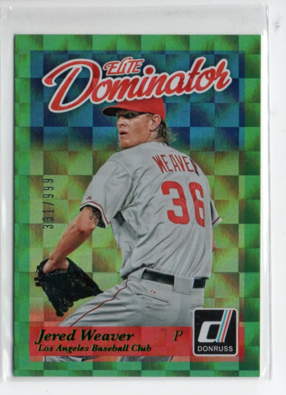  2014 Donruss Elite Dominator #1A Jered Weaver #/999 洛杉矶天使 — 第 1/1 张图片
