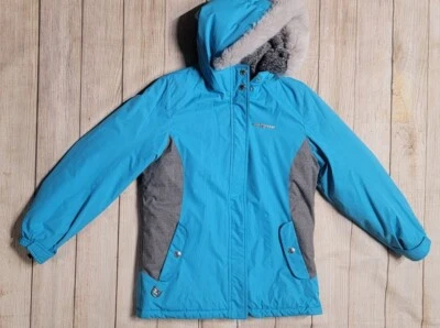 CHAQUETA ABRIGO ZEROXPOSUR NIÑAS 16 AZUL GRIS PIEL SINTÉTICA CREMALLERA CAPUCHA INVIERNO NIEVE ESQUÍ Foto 1 de 4