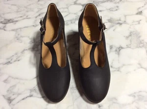 Bloch Leather dance Split Flex character t-strap shoe in black Size 4 NWOB - Picture 1 of 13