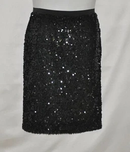 Joan Rivers schmaler Rock zum Überziehen mit Pailletten Größe XS schwarz - Bild 1 von 2