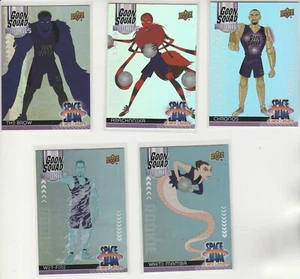 2021 UPPER DECK SPACE JAM NEW LEGACY GOOD SQUAD ROOKIES SET INSERTO COMPLETO 1-5 - Foto 1 di 2