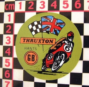 Thruxton Motorcycle Race Circuit Sticker - BSA Triumph Norton Side Cafe Racer - Picture 1 of 1