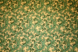 VINTAGE CHARM IN GREEN AND YELLOW REPRODUCTION FROM MARCUS - 100% COTTON FABRIC - Picture 1 of 4