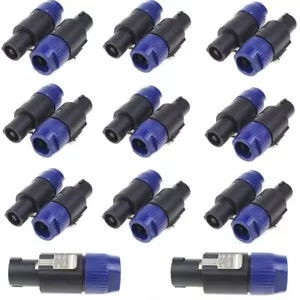 20 Pezzi Speakon Compatibile 4 Pin Conduttore Altoparlante Cavo Fine Spina Connettore - Foto 1 di 9