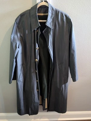 Abrigo impermeable Brooks Brothers para hombre con cremallera forrado en vellón talla L Foto 1 de 3