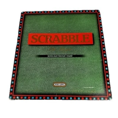 Scrabble Deluxe Board Game with Electronic Timer & Turntable Board Spear's Games - Image 1 of 4