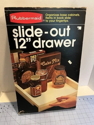 Gabinete de cajón deslizable Rubbermaid vintage de 12 pulgadas almendra nuevo hecho en EE. UU. 1981 Foto 1 de 4