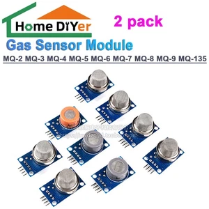 MQ-2 MQ-3 MQ-4 MQ-5 MQ-6 MQ-7 MQ-8 MQ-9 MQ-135 Gas Sensor Module -2 pack - Picture 1 of 12