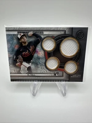 2023 Topps Museum Collection DL HALL RC #SPPPQR-DH Quad Relic /99 Orioles - Image 1 of 4