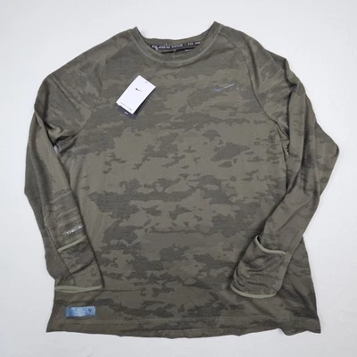 Camisa Nike masculina XL ajuste térmico ADV divisão de corrida camuflagem mistura de lã poli  - Imagem 1 de 4